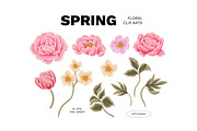 SPRING Flower Patterns & Clip Arts, an Object Graphic by Artflorara (Thumbnail 7 of 9)