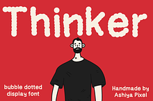 The Thinker bubble dotted fun font