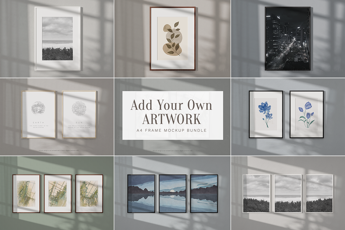 A4 Frame Mockup Bundle, a Household Mockup by Lelu Art Design (Photo 11 of 11)