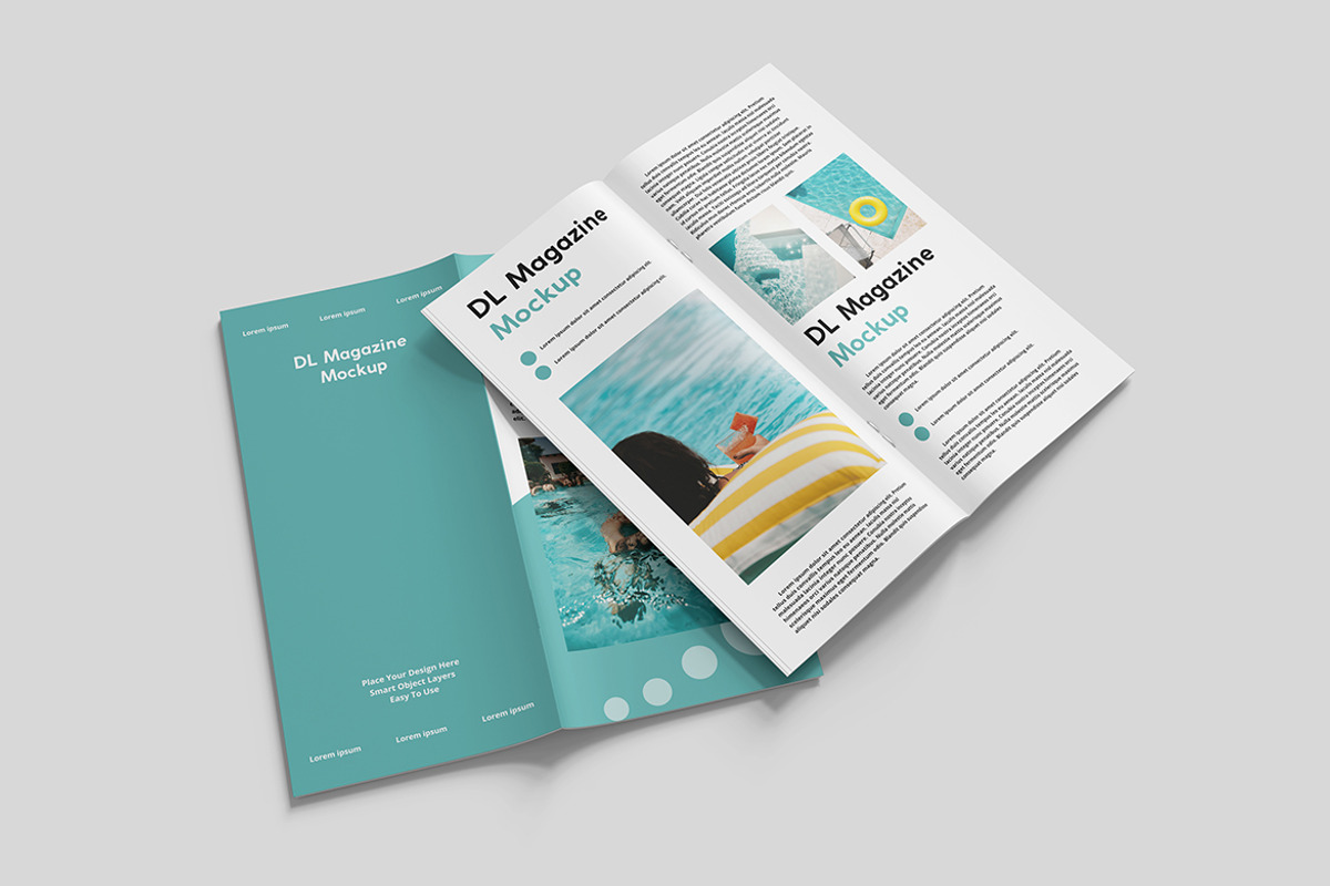 Modern DL Magazine Mockup, an Advertising Mockup by Indah (Photo 4 of 6)