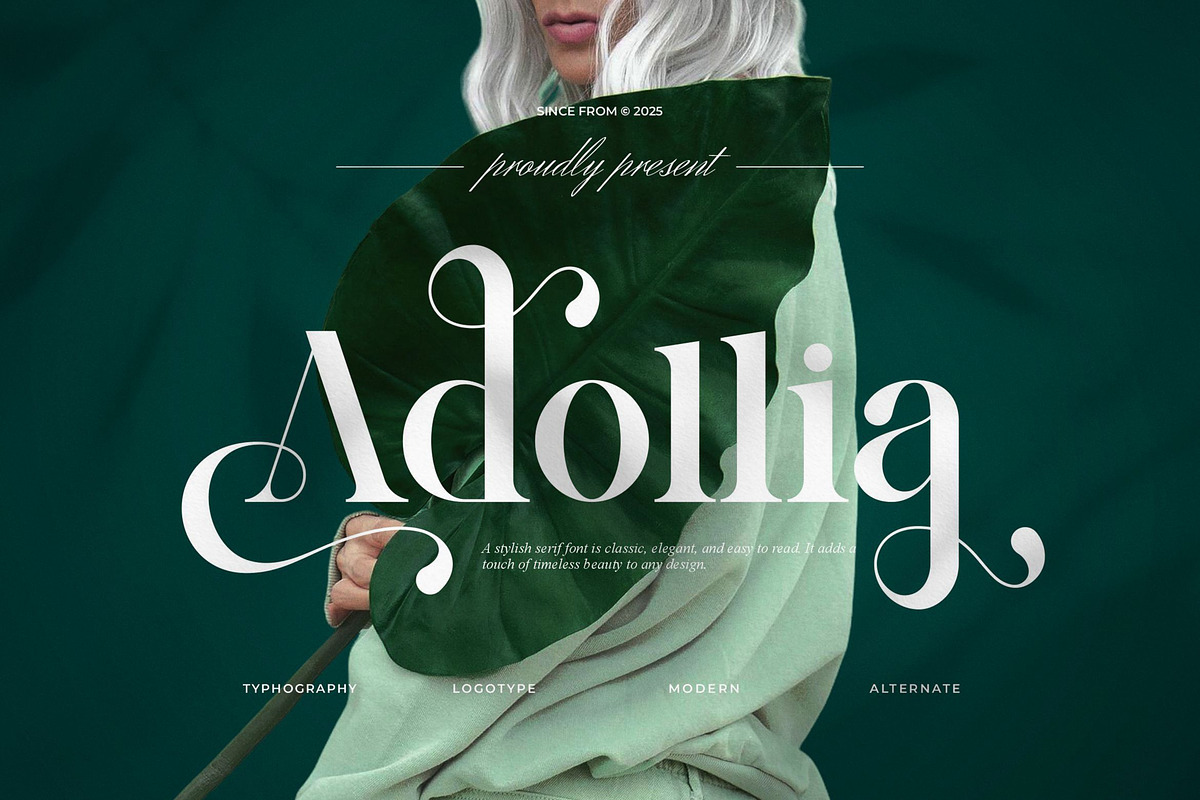 Adollia || Modern Elegant Serif Font, a Serif Font by Ermedia Studio (Photo 1 of 10)