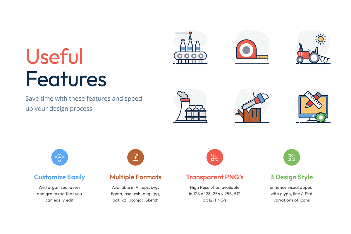 Industrial Production Icons, an Object Illustration by Brickclay (Photo 2 of 7)