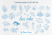 Coastal Vibe Doodles, an Object Illustration by Decor Lines (Thumbnail 3 of 19)