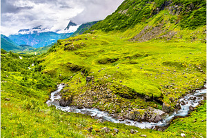Landscape of the geiranger valley near dalsnibba mountain stock photo, a Nature Photo by Leonid Andronov