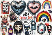 Cartoon Goth Sublimation Clipart, an Illustration by RobertsArt (Thumbnail 1 of 7)
