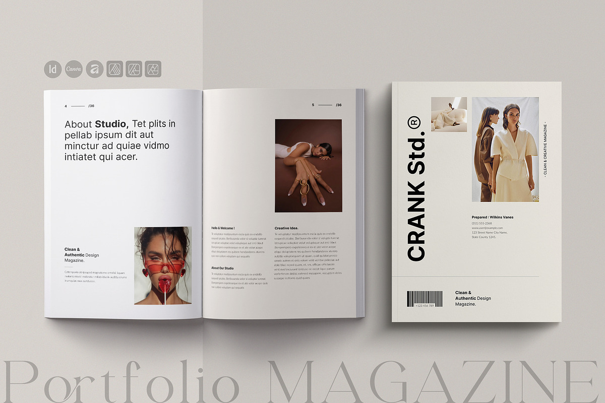 PORTFOLIO Magazine Brochure Template, a Magazine Template by TemplateFolio-Shop (Photo 1 of 18)