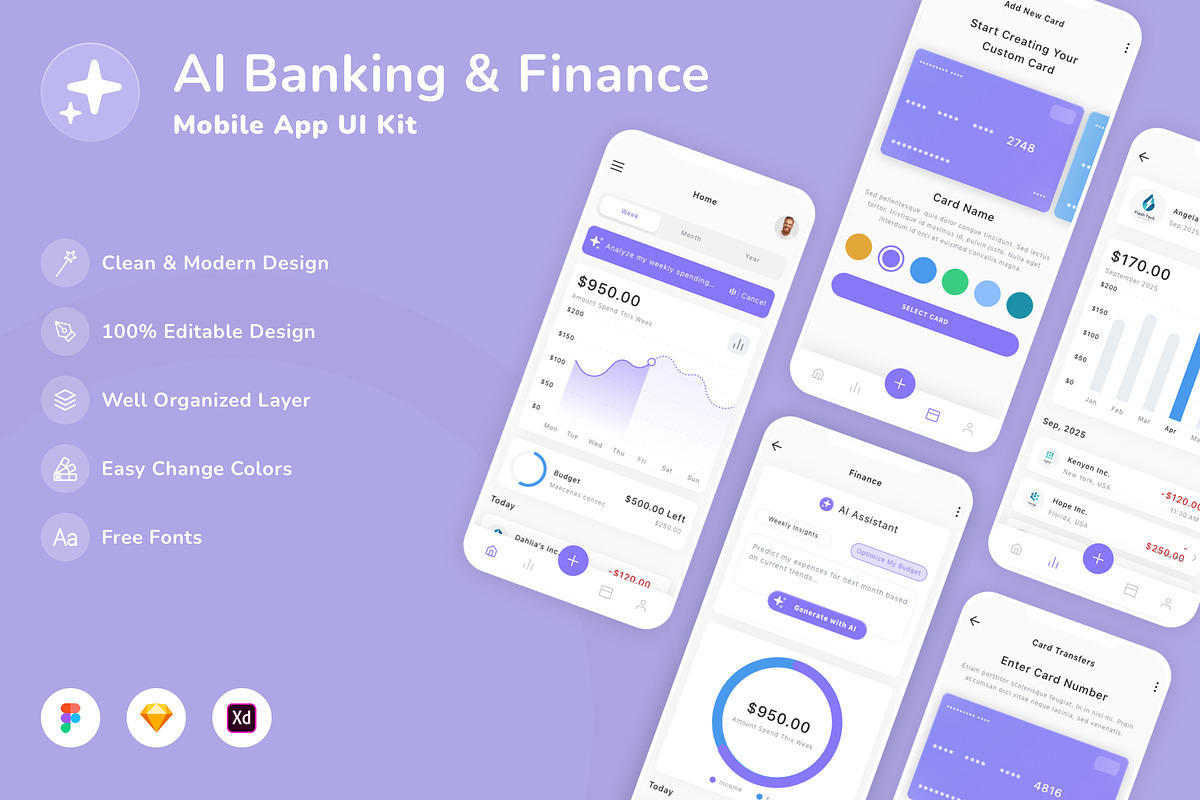 AI Banking & Finance App UI Kit