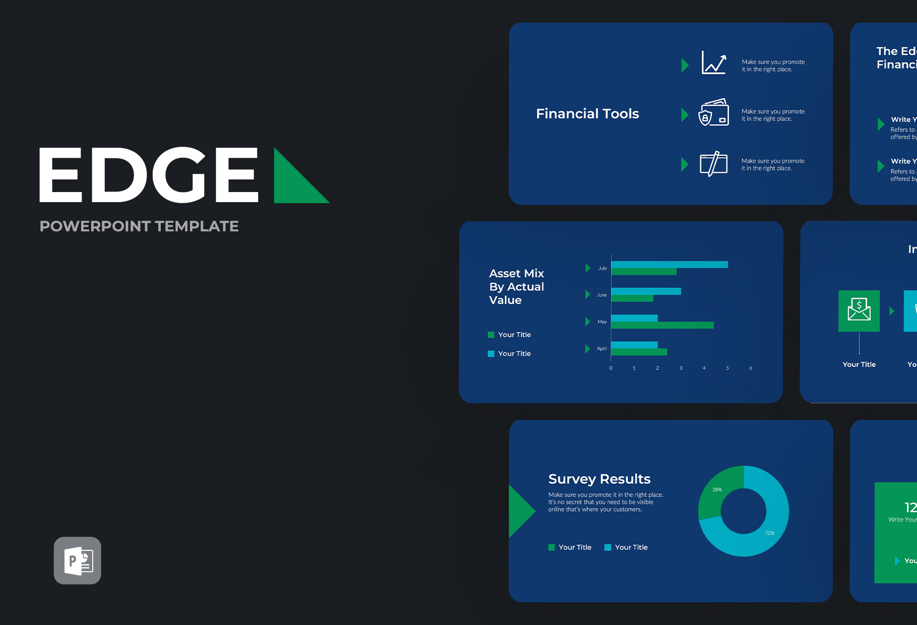 Edge Finance PowerPoint Template, a Presentation Template by slidequest