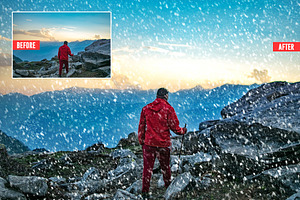 Soft Snowfall Photoshop Action