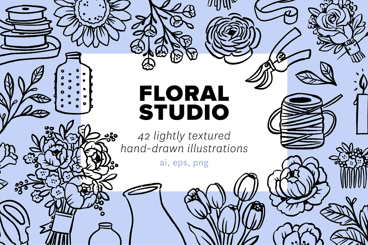 Hand Drawn Floral Studio, an Illustration by rabeccky (Photo 1 of 7)