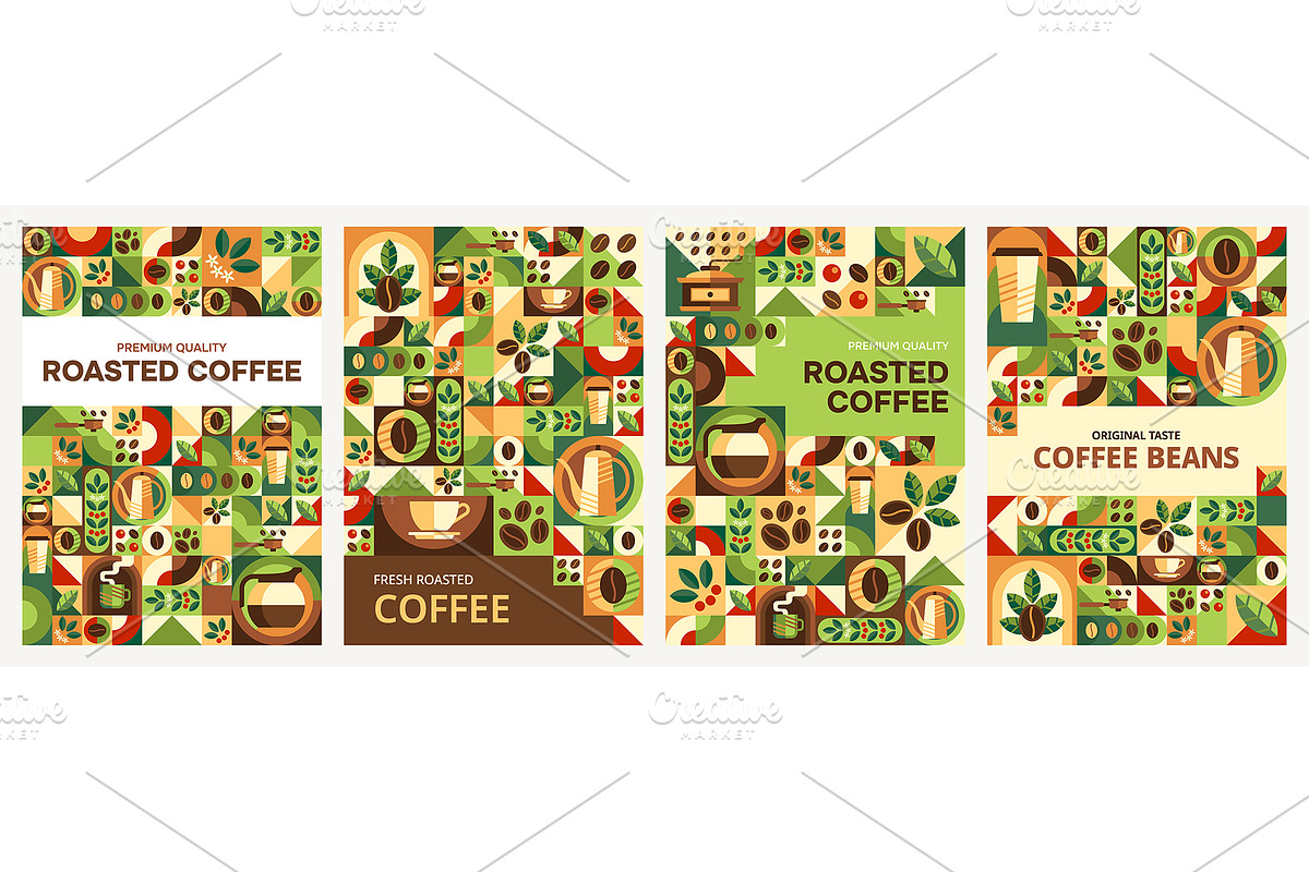 Roasted coffee and beans patterns, a Texture Illustration by Vector Tradition (Photo 1 of 3)