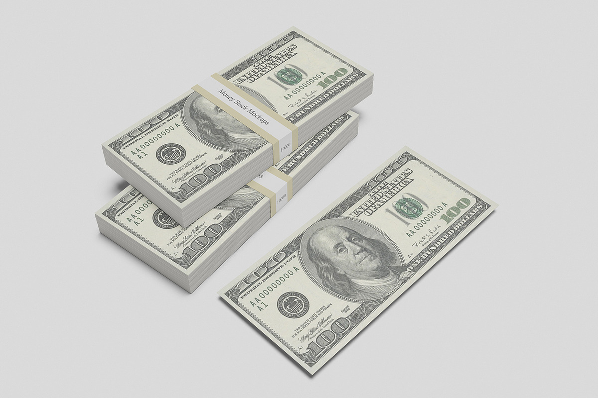 Money Stack Mockups, a Print Template by Pexelcorner (Photo 5 of 5)