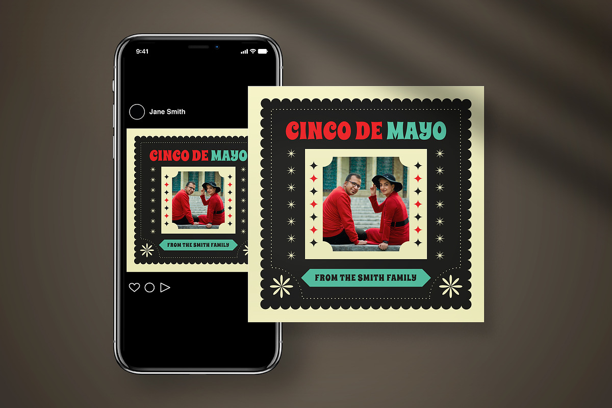 Cinco De Mayo Greeting Card, a Card Template by graphicook (Photo 4 of 4)