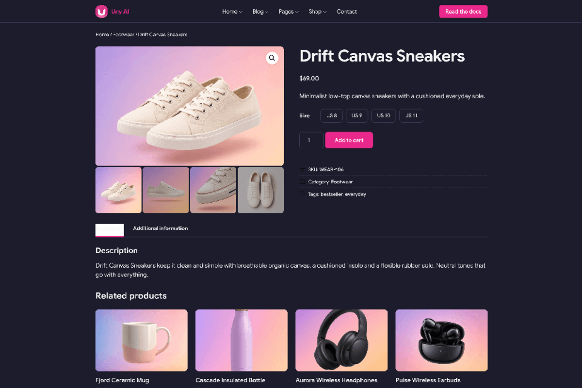 Uny AI - WP Theme & Flexible Builder, a WordPress Template by emagweb (Photo 11 of 12)