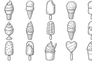 Ice Cream Collection, an Object Graphic by nikagraphic