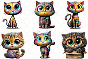 Quirky Cats Clipart Bundle, an Illustration by Black Bird Studio (Thumbnail 6 of 6)