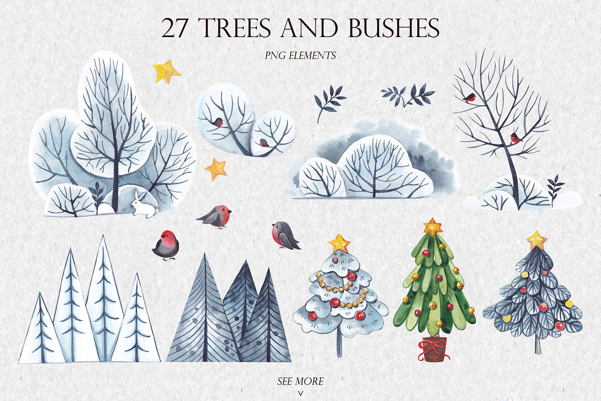 CHRISTMAS HOUSES, a Decorative Illustration by Elena_Sedova (Photo 2 of 11)