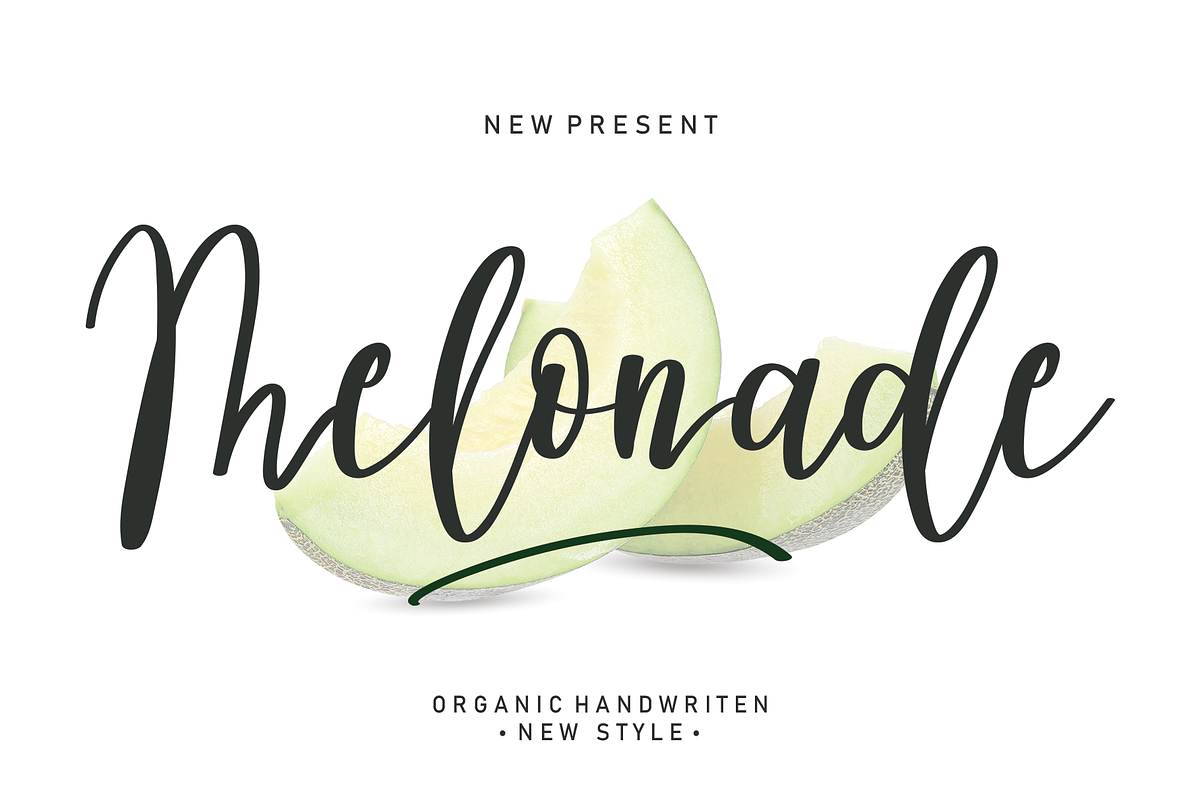 Melonade | Script font, a Script Font by Scratchones (Photo 1 of 8)