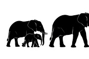 elephant family silhouette design, an Illustration by Amazin_art (Thumbnail 13 of 51)
