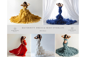 Maternity Dress Overlays, PNGS