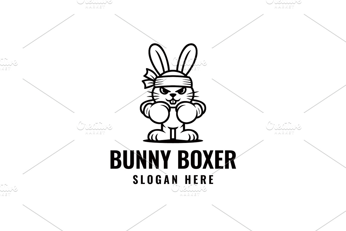 Bunny Boxer Logo, a Branding & Logo Template by Pixes (Photo 2 of 2)