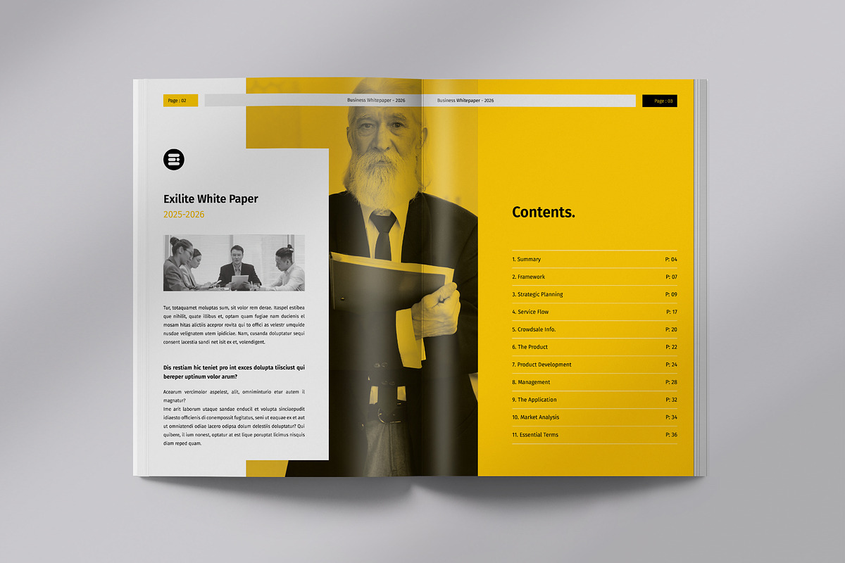 Whitepaper | Canva, Word, InDesign, a Brochure Template by OrcShape (Photo 4 of 17)