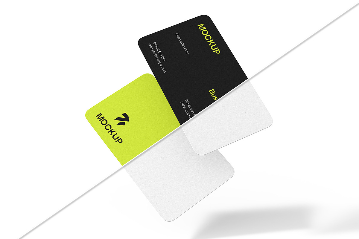 Floating Rounded Business Card Mock, a Product Mockup by graphypix (Photo 3 of 4)