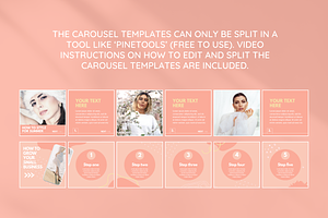 Peach Instagram Carousel Templates