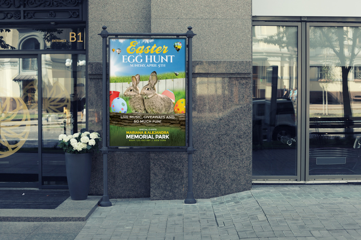 Easter Egg Hunt - Flyer Template, a Flyer Template by Creative Waffle (Photo 3 of 5)