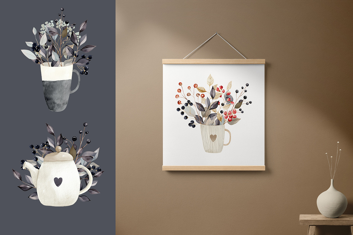 Cottage Tea & Blooms Collection, a Seasonal Illustration by Anna Druzhkova (Photo 21 of 24)