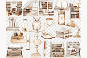 Cozy Reading Nook Clipart, a Person Illustration by GlamArtZhanna (Thumbnail 6 of 8)