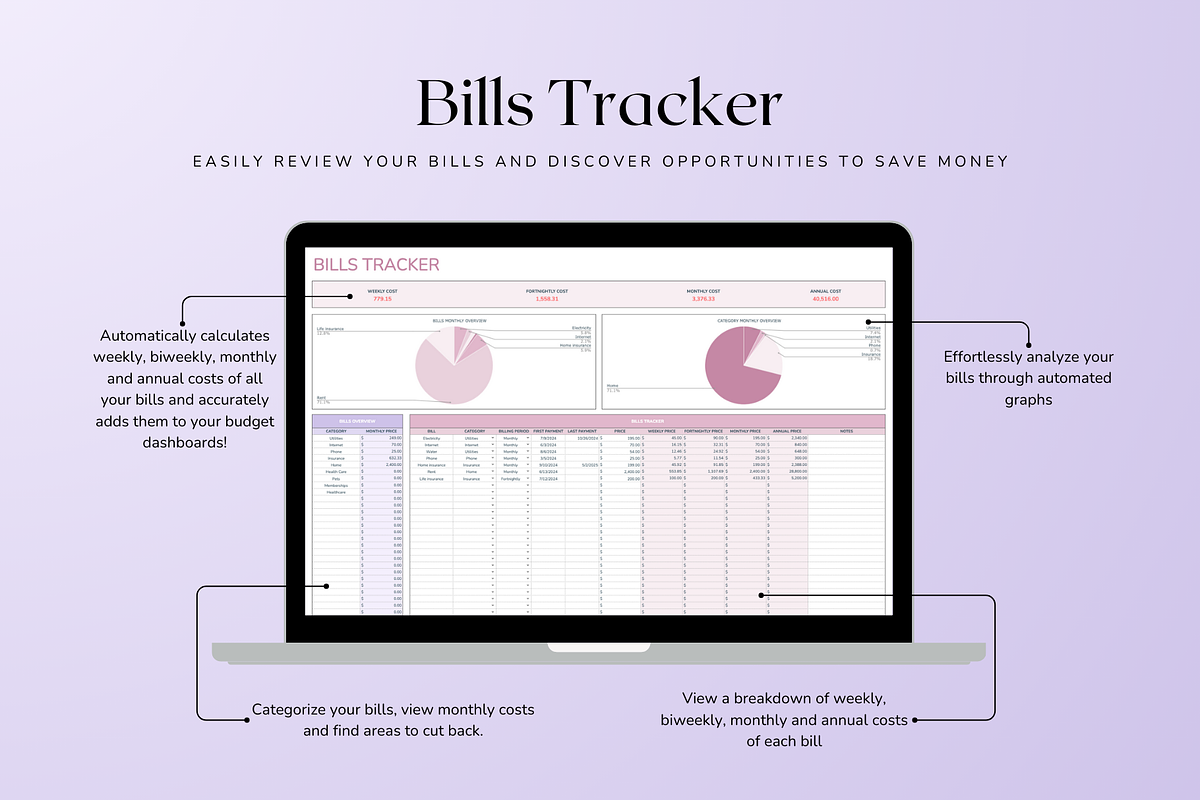 Ultimate Biweekly Budget - Pastel, a Templates & Theme by The Creative Plans co (Photo 9 of 10)