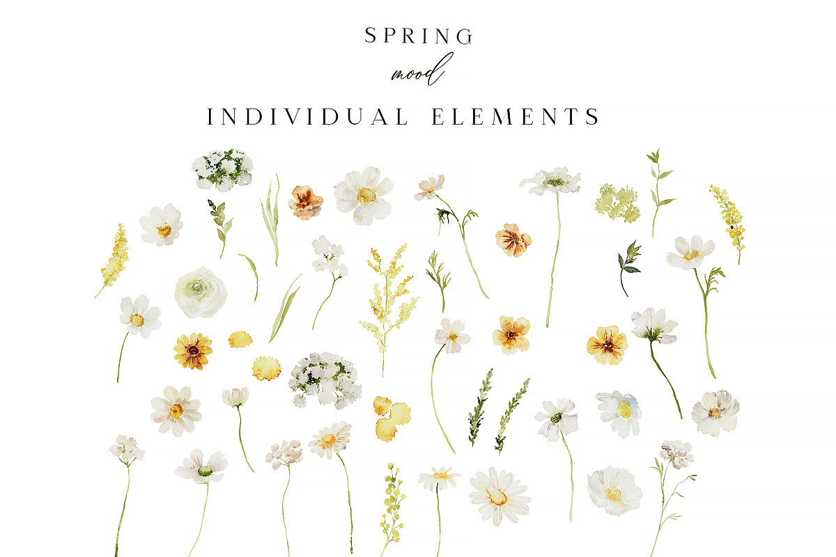 Spring mood - watercolor collection, a Seasonal Illustration by Youksy (Photo 3 of 11)