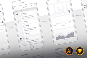 Mobile Wireframe Kit