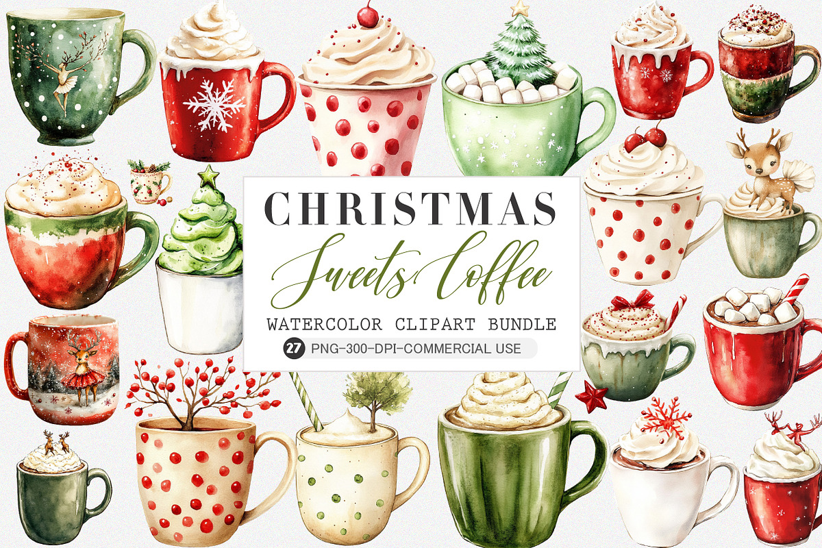 Christmas Sweets Clipart, an Illustration by SinaCreation (Photo 1 of 5)