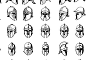 Ancient Greek Helmet Set, an Object Graphic by RT Studio (Thumbnail 4 of 4)