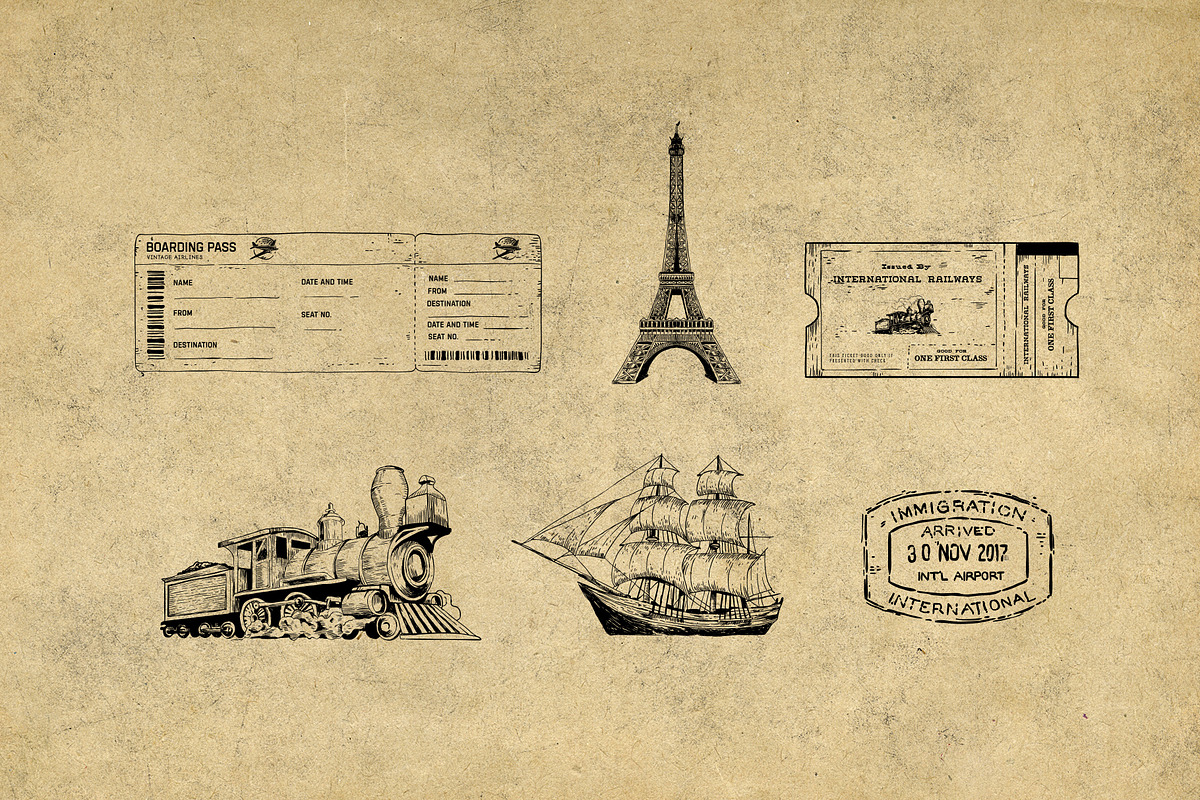 Vintage Travel Illustrations, an Icon by Hatch Design Workshop (Photo 7 of 10)