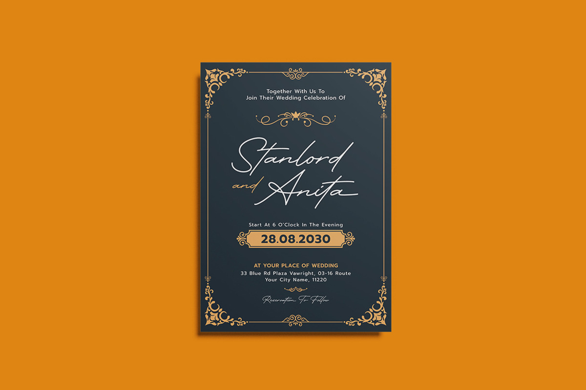 Wedding Invitation Template, an Invitation Template by iDoodle Studio (Photo 2 of 4)