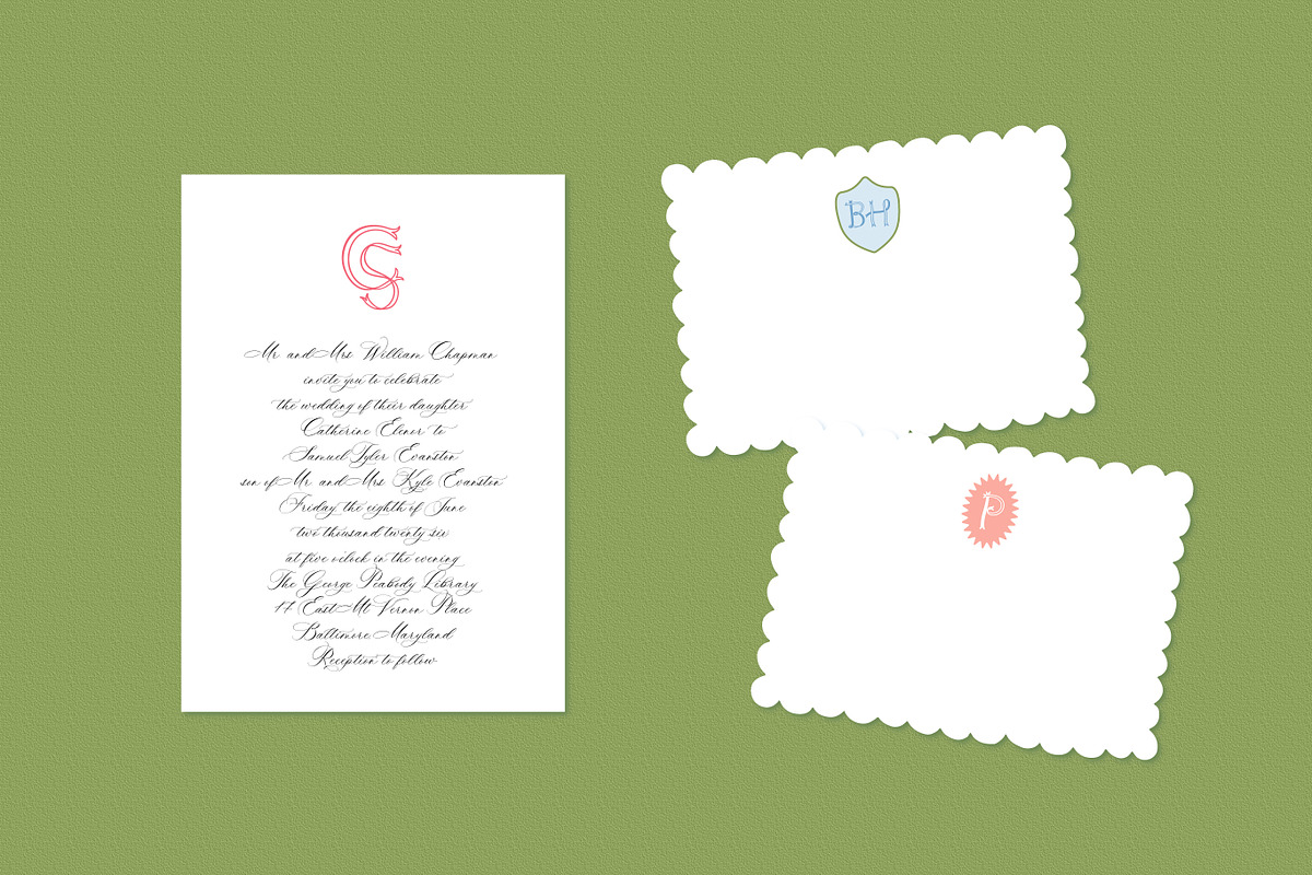 Ribbons Monogram Font, a Handwritten Font by Design by Laney (Photo 8 of 13)