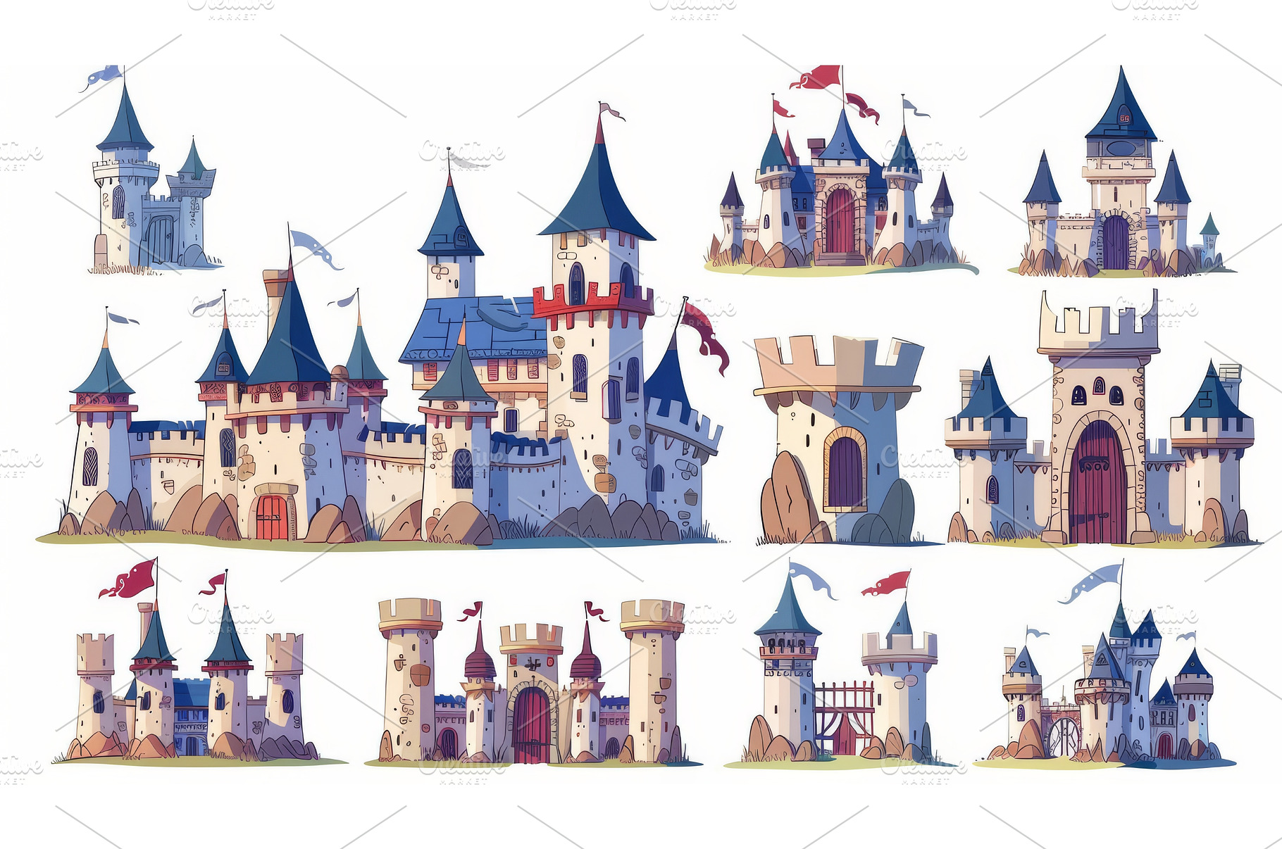 Imaginary medieval castle with, an Architecture Photo by ZinetroN