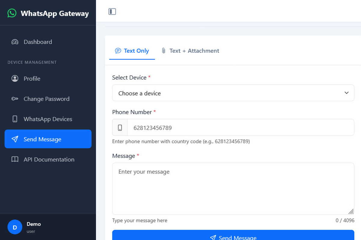 Gowaget Whatsapp Gateway Client, a HTML Template by TheFastest (Photo 4 of 6)