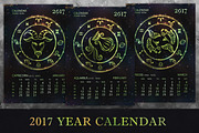 ZODIAC CALENDAR 2017 - green vector, a Texture Illustration by Nadin_Lebedeva (Thumbnail 2 of 7)