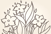 Vintage GARDEN for coloring pages, a Decorative Illustration by ekaart (Thumbnail 5 of 10)