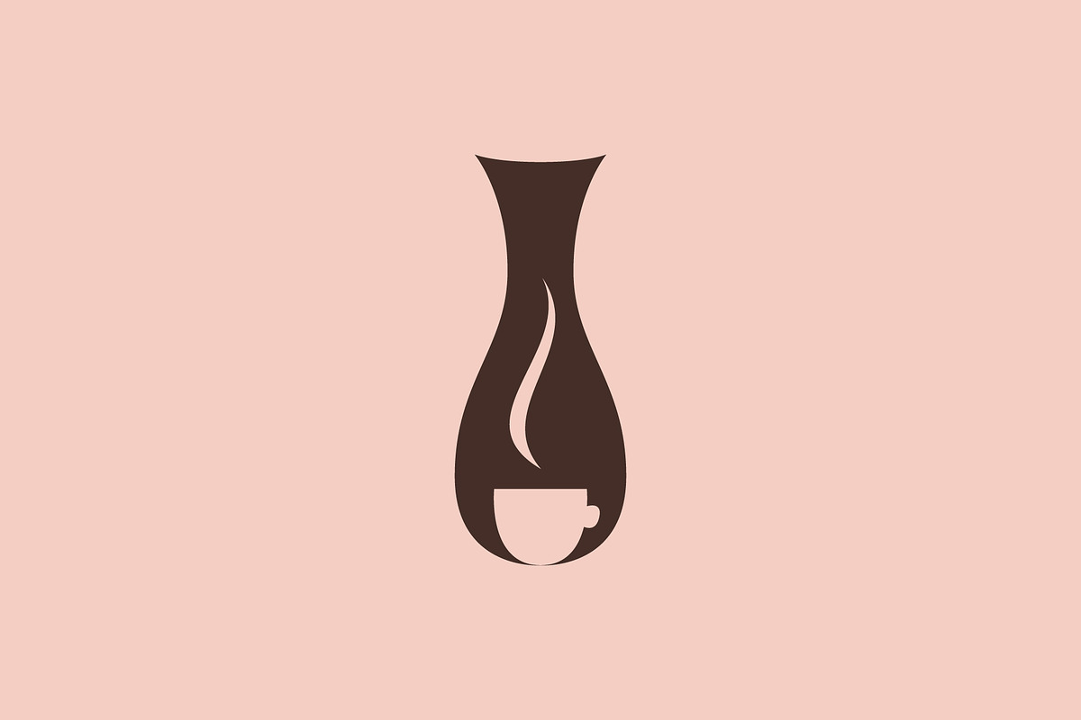 Coffee Face Vase Pottery, a Branding & Logo Template by thetelly