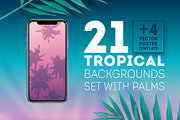 Tropical background template, an Illustration by Re2deer (Thumbnail 1 of 5)