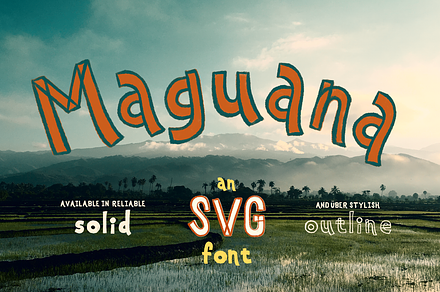 Maguana ~ Hand-drawn SVG Font