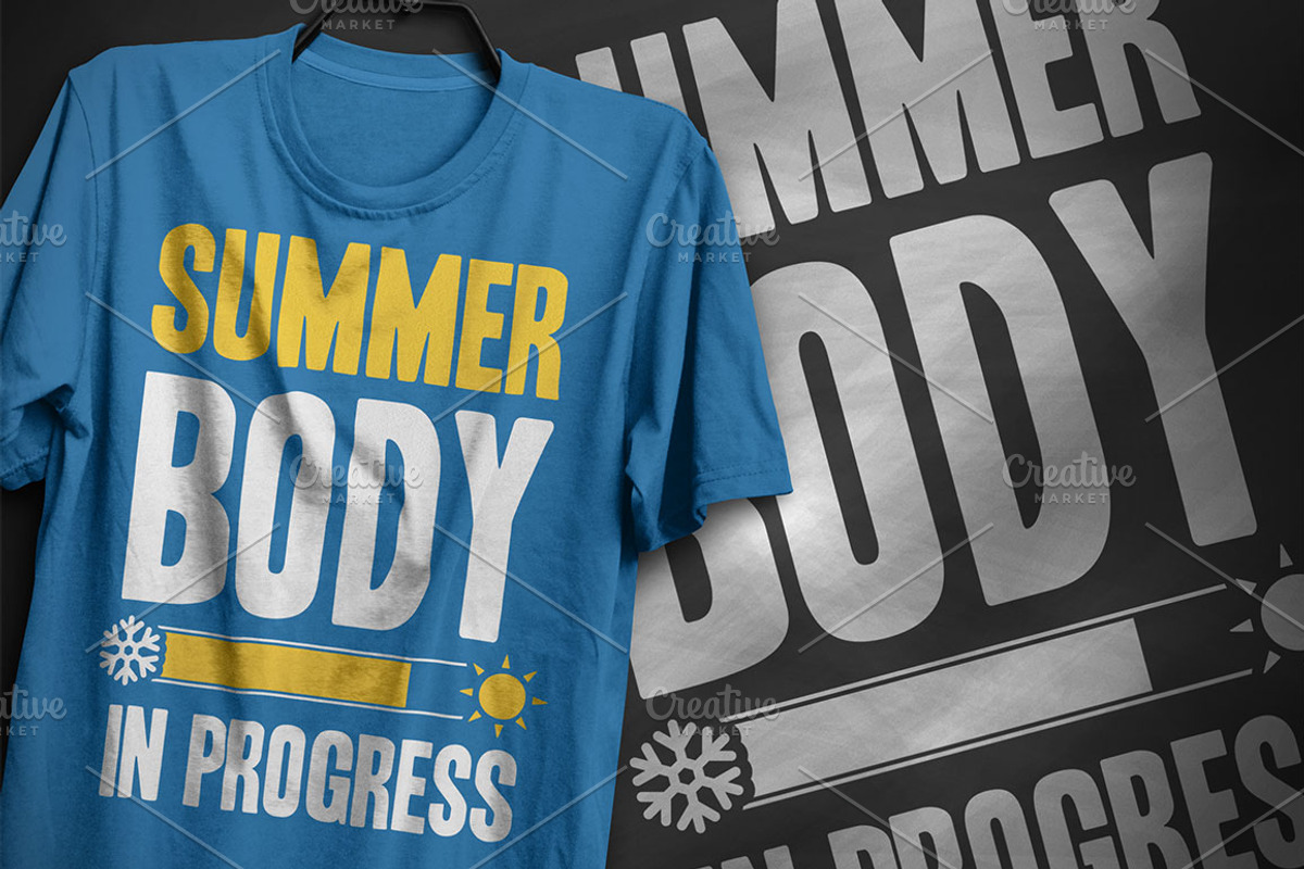 Summer body - T-Shirt Design, an Illustration by artnook (Photo 4 of 6)