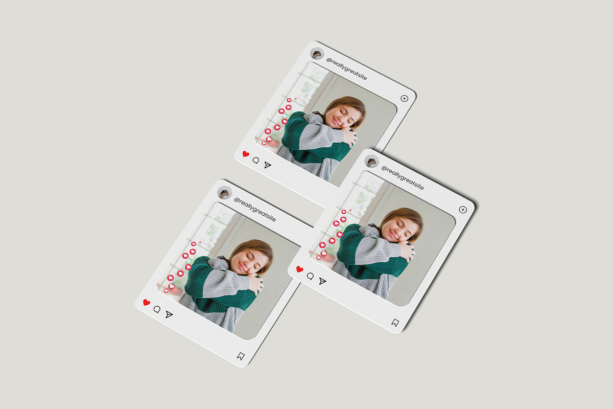 Instagram Post Mockup Set, a Print Template by Difa Design (Photo 2 of 6)