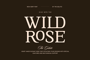 Wild Rose: Modern Minimal Serif Font, a Serif Font by The Gelato Type