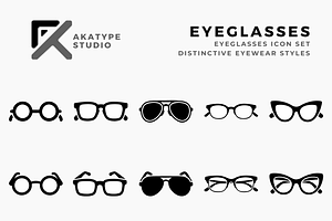 Eyeglasses Icon Set
